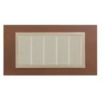 Рамка с суппортом на 8 узких модулей, S82C, дуб - шампань (дерево)