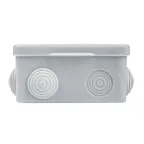 Коробка распределительная КМР-030-014 с крышкой (100х100х50) для прямого монтажа, 10 мембр. вводов серая IP55 розн. стикер EKF