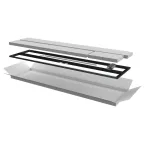 Дверь перфорированная двустворчатая для шкафа LINEA N 42U 600мм черная