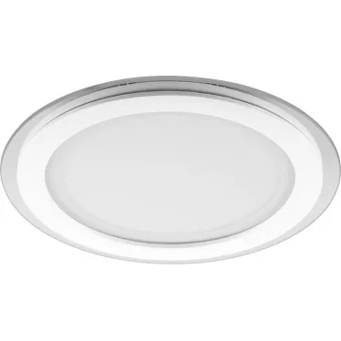 Светильник светодиодный ДВО-24w 4000K 1440Лм со стеклом белый