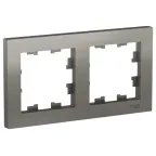 Рамка двухпостовая ATLASDESIGN универсальная сталь