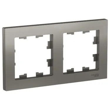 Рамка двухпостовая ATLASDESIGN универсальная сталь