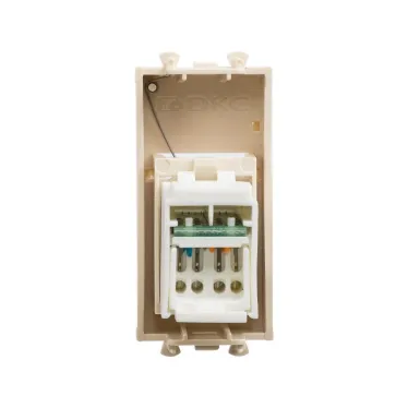 Компьютерная розетка ''Ванильная дымка'' ''Avanti'' RJ-45 модульная, кат. 6А, 1 мод