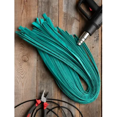 Трубка термоусаживаемая ТУТ нг 10/5 зеленая в отрезках по 1м PROxima