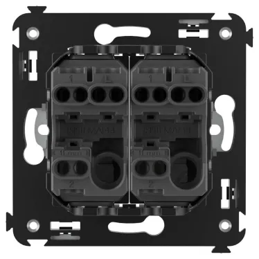 Avanti Переключатель двухклавишный в стену Закаленная сталь