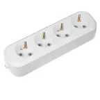 Колодка 4 гнезда c заземлением