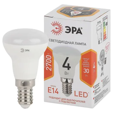 Лампа светодиодная LED R39-4W-827-E14 (диод, рефлектор, 4Вт, тепл, E14 (10/100/4200)