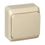 ЭТЮД Переключатель одноклавишный наружный бежевый сх.6