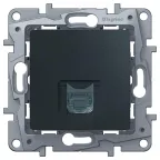 ETIKA Розетка компьютерная RJ45 категория 6 UTP антрацит