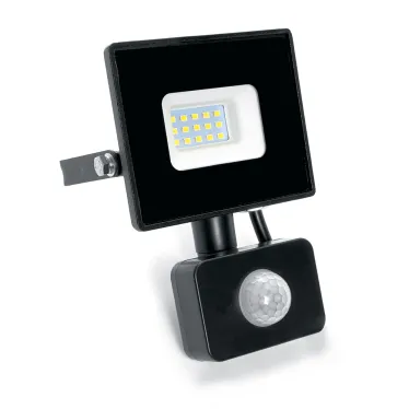 Прожектор светодиодный LL-906 с датчиком 20W 6400K 230V черный IP44 121*160*53мм | 29556 | FERON