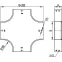 Ответвитель DPX крестообразный 300х80 в комплекте с крепежными элементами и соединительными пластинами