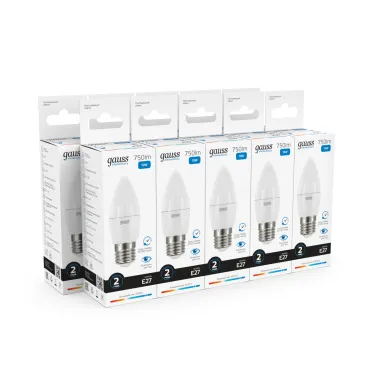 Лампа светодиодная Elementary Свеча 10W 750lm 6500K E27 LED 1/10/100 | 30230 | Gauss