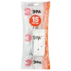 Удлинитель электрический без заземления 2 розетки 1,5м ШВВП 2x0,75мм2 6А UX-2-1,5m ЭРА