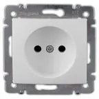 VALENA Розетка без заземления без шторок в рамку белая