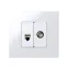 Розетка телефонная RJ-12 узкая, S27, белый