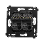 Avanti Кнопка двухклавишная в стену, , Черный матовый