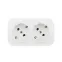 Quteo розетка двойная с заземлением с защитными шторками 16 A 250 В IP 20 Белая