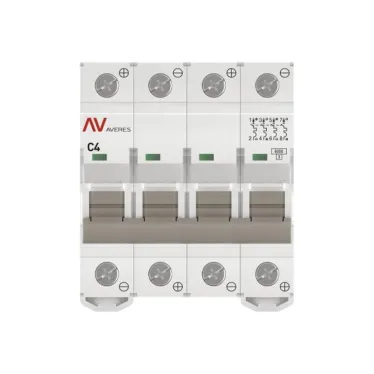 Выключатель автоматический AV-6 DC 4P 4A (C) 6kA AVERES