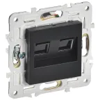 SKANDY Розетка компьютерная двойная RJ45 кат.5E SK-K03Bl черный IEK