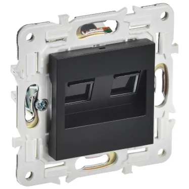 SKANDY Розетка компьютерная двойная RJ45 кат.5E SK-K03Bl черный IEK