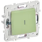SKANDY Выключатель 1-клавишный с индикацией 10А SK-V07G мятный IEK