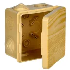 Коробка распределительная КМ 80х80х50мм для наружного монтажа с откидной крышкой IP54 7 вв. сосна