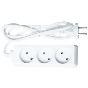 Удлинитель Navigator 61 308 NPE-S-03-150-X-2x1 без заземления 3 гн. 1.5м 16А ПВС 2х1.00