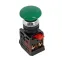 Кнопка зеленая AEA-22 Гриб NO+NC
