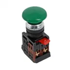 Кнопка зеленая AEA-22 Гриб NO+NC