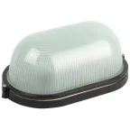 Светильник НБП 04-100-001 Акватермо алюминий/стекло IP54 E27 max 100Вт 280х160 овал черный