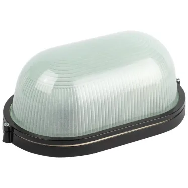 Светильник НБП 04-100-001 Акватермо алюминий/стекло IP54 E27 max 100Вт 280х160 овал черный