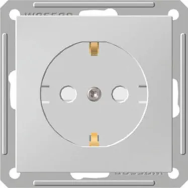 Розетка W59 скрытая, с заземлением, со шторками, 16А, механизм, белый