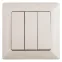 Выключатель Intro Solo 4-106-02 трехклавишный 10А-250В, IP20, СУ, слоновая кость