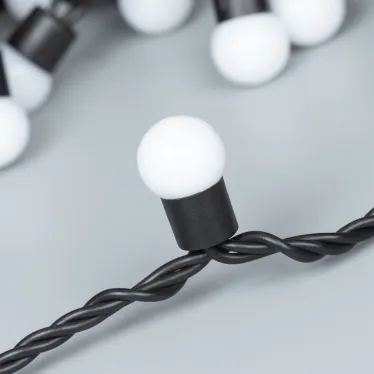 Светодиодная гирлянда ARD-BALL-CLASSIC-D17.5-10000-BLACK-100LED BLUE (230V, 7W) | 025582 | Arlight