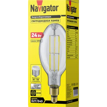 Лампа светодиодная NLL-ED120-24-230-840-Е27-CL (с переходником на E40) |14340 |Navigator