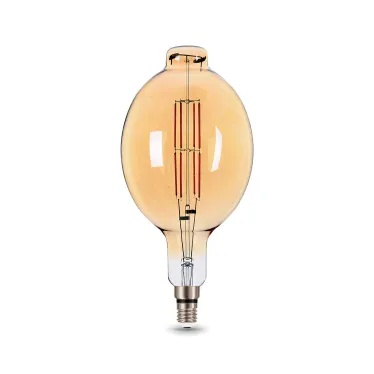 Лампа светодиодная LED Vintage Filament BT180 8W E27 180*360mm Amber 780lm 2400K 1/6 | 151802008 | Gauss