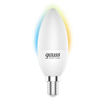 Лампа светодиодная Smart Home DIM+CCT E14 C37 5 Вт 1/10/100 | 1110112 | Gauss