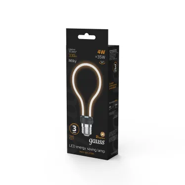 Лампа светодиодная LED Filament Bulbless A72 Milky E27 4W 330lm 2700K 72*160mm 1/10/100 | 1004802104 | Gauss