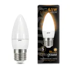 Лампа светодиодная LED 6,5Вт E27 220В 2700К свеча | 103102107 | Gauss