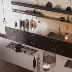 Лампа светодиодная Black LED Filament G95 E27 8W Golden 740lm 2400К | 105802008 | Gauss