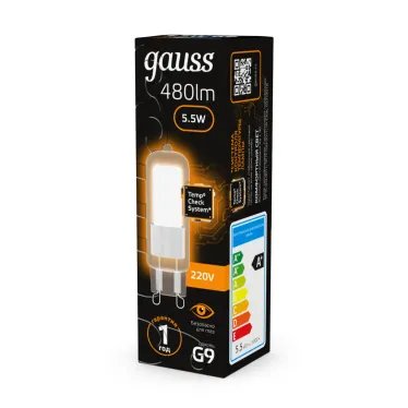 Лампа светодиодная Black LED G9 AC220-240V 5.5W 480lm 3000K Glass | 107809105 | Gauss