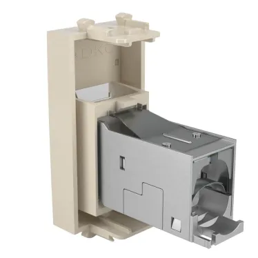 Компьютерная розетка ''Ванильная дымка'' ''Avanti'' RJ-45 модульная, кат. 6 экран, 1 мод