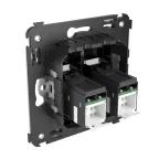 Avanti Розетка RJ-45 в стену, кат.6 двойная, ''Черный квадрат''