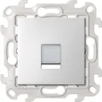 Розетка телефонная RJ11 цвета алюминий S24 Harmonie