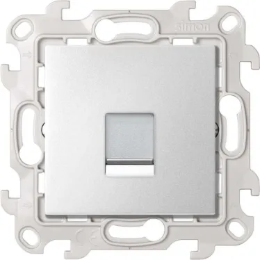 Розетка телефонная RJ11 цвета алюминий S24 Harmonie