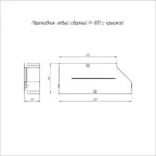 Переходник левый с крышкой Стандарт 500х400х100