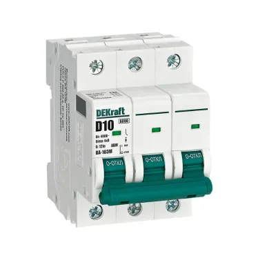 Выключатель автоматический 3P 10А D 6кА ВА-103M