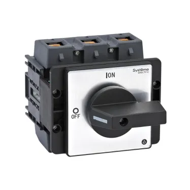 ВЫКЛЮЧАТЕЛЬ-РАЗЪЕДИНИТЕЛЬ 3P 125A С ЧЁРНОЙ РУКОЯТКОЙ НА ДВЕРЦУ 4 ВИНТАМИ