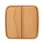 Выключатель двухклавишный ОП Минск 10А светлое дерево