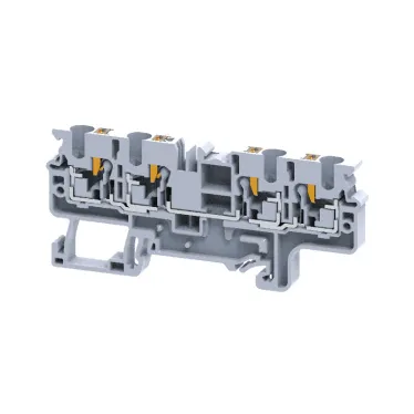 Клемма с 4 конт. push-in 4 кв.мм OptiClip СP-4-QUATTRO-(0,2-4)-I-серый